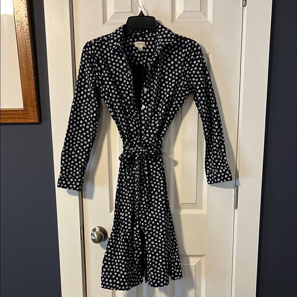 Navy and white floral Dress